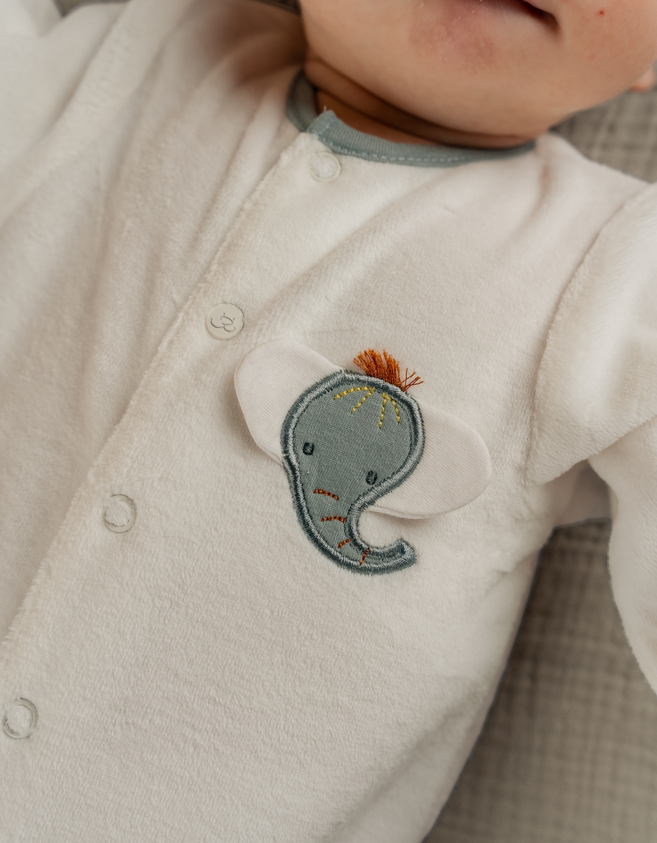 Lot de 2 Pyjamas bébé, Velours