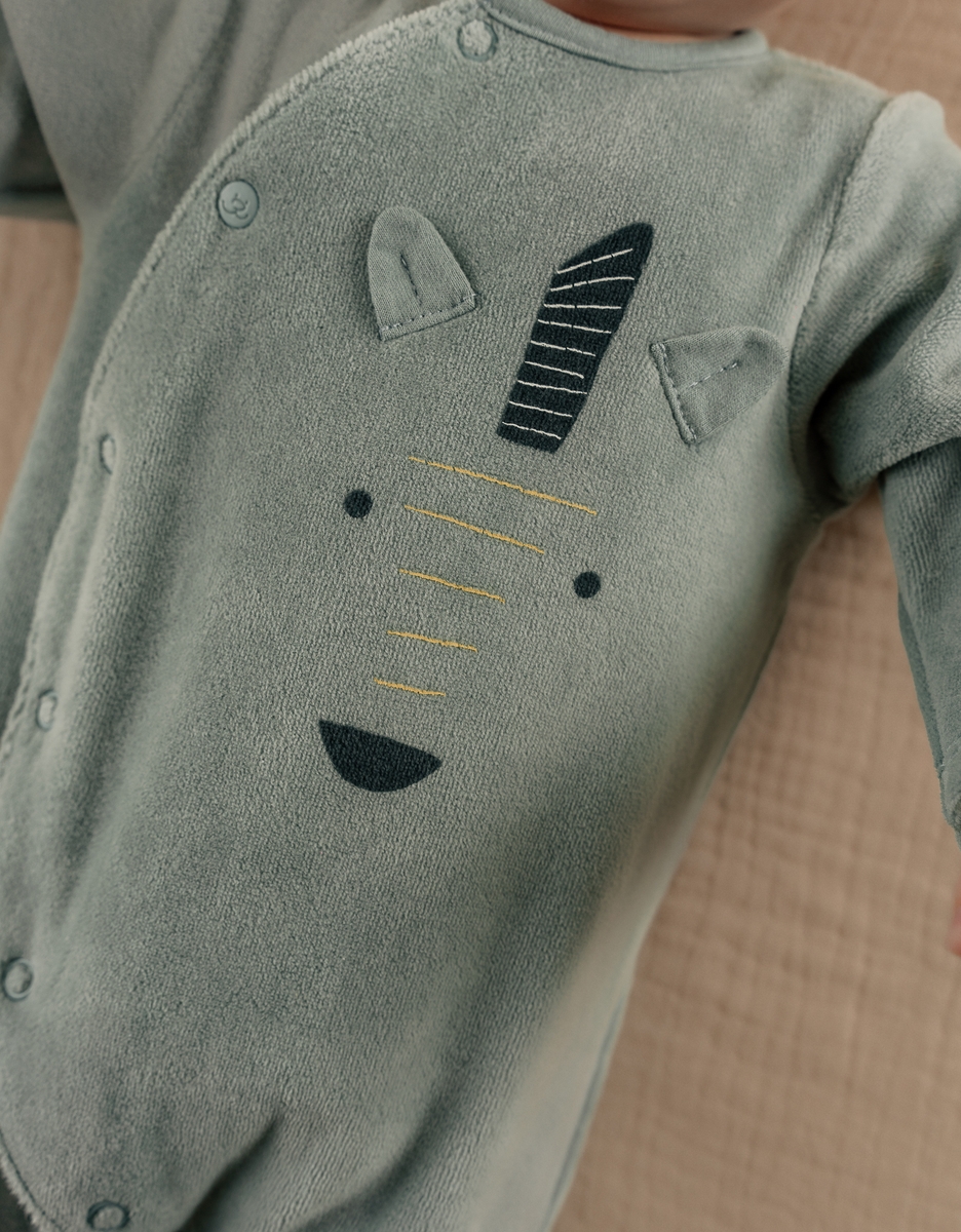Lot de 2 Pyjamas bébé, Velours