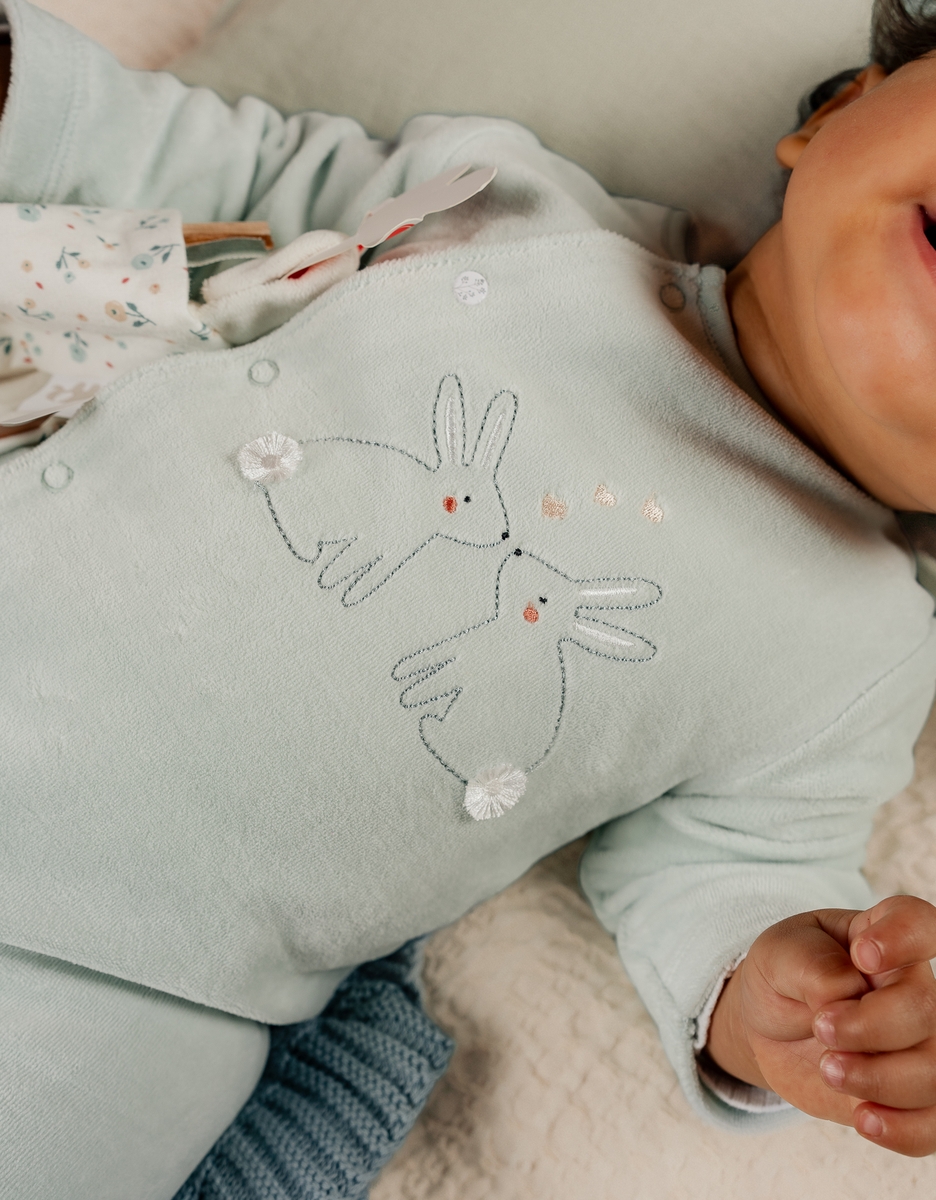 Lot de 2 Pyjamas bébé, Velours