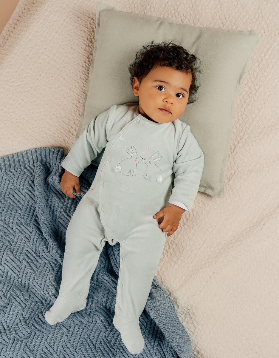 Lot de 2 Pyjamas bébé, Velours