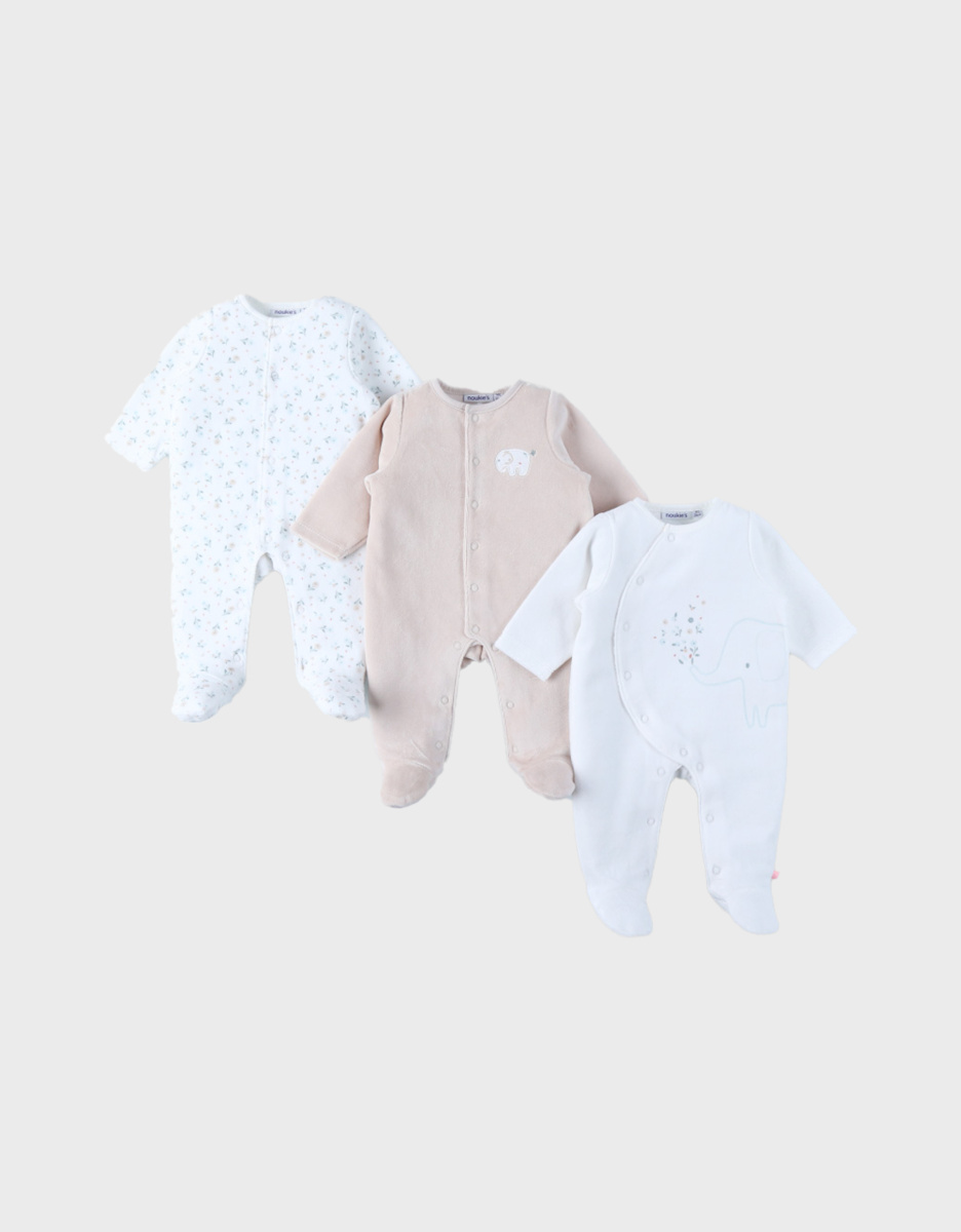 Lot de 3 Dors-bien en Velours