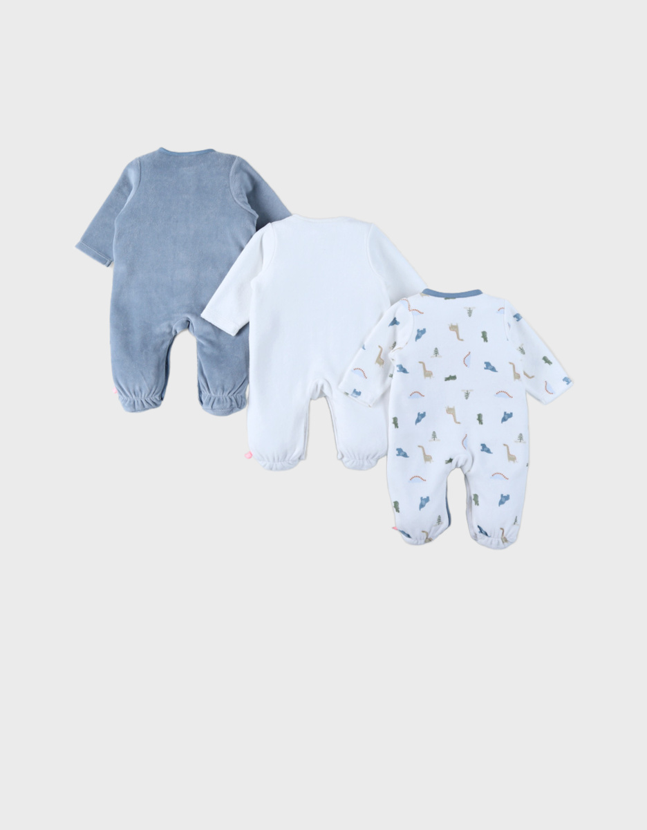 Lot de 3 Dors-bien en Velours