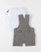 Ensemble Salopette avec T-shirt, Coton