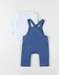Ensemble salopette + t-shirt, denim