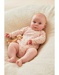 Set with 2 organic cotton bodysuits, off-white/pink
