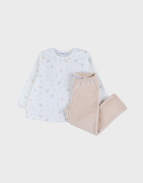 Baby pyjama, bedrukt velours