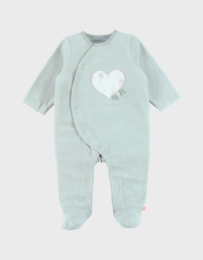 Baby pyjama, geborduurd velours