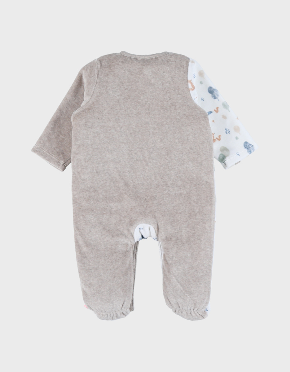 Baby pyjama, bedrukt velours