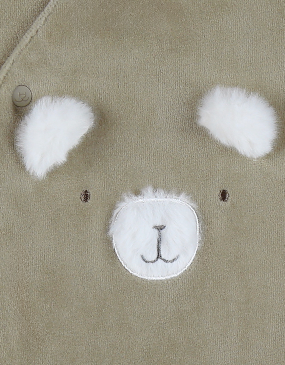Baby pyjama, geborduurd velours