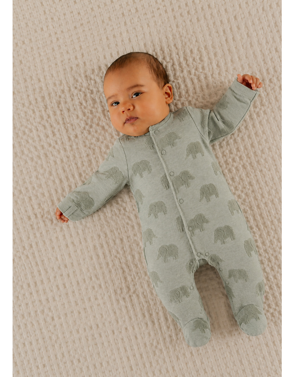 Baby pyjama, jacquard katoen