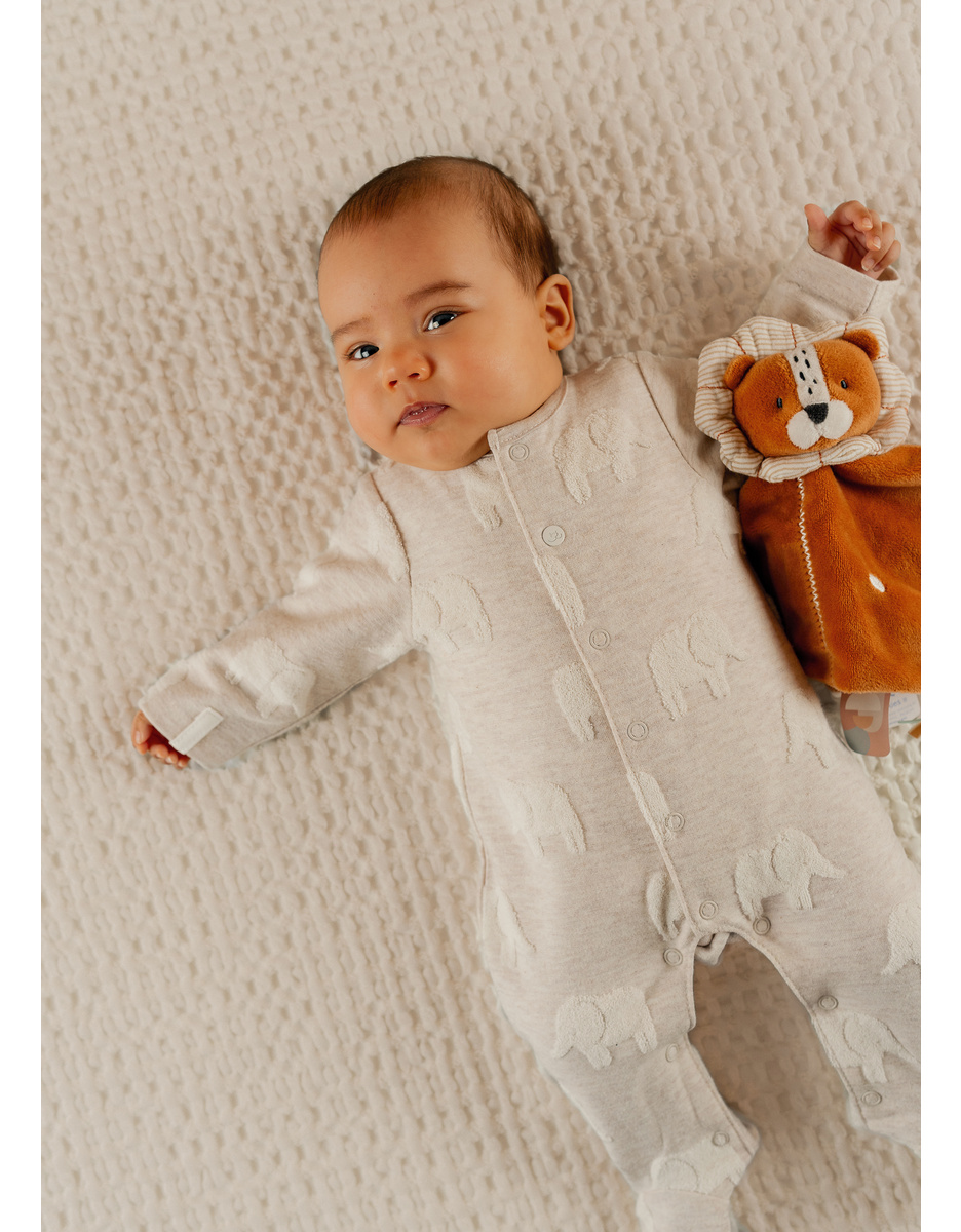 Baby pyjama, jacquard katoen