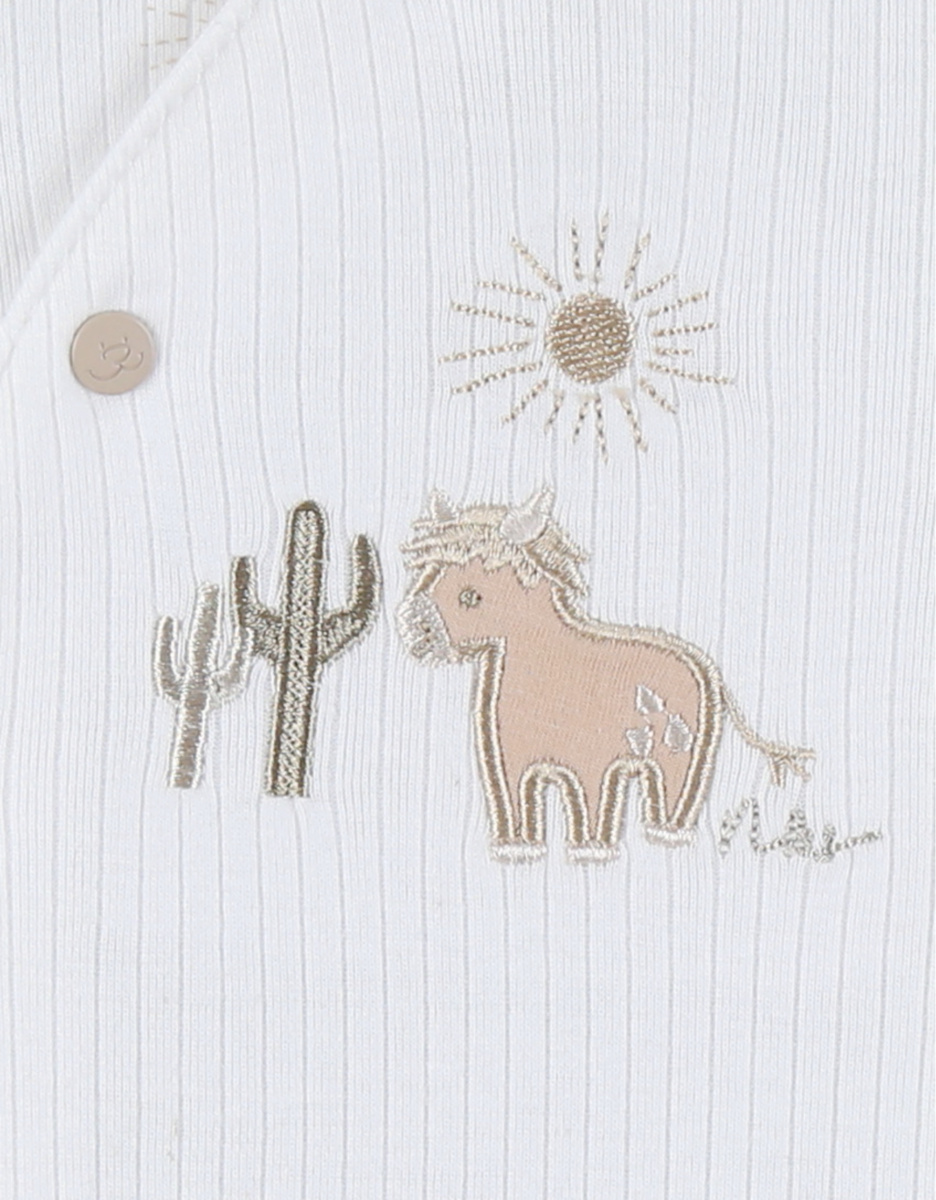 Baby pyjamas, textured cotton