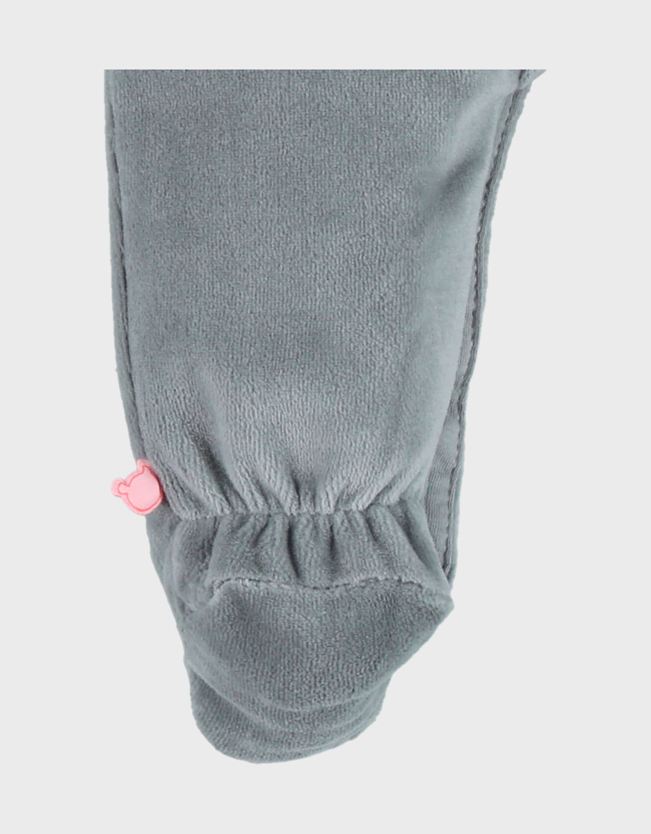 Baby pyjamas, embroidered velour