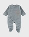 Baby pyjamas, embroidered velour