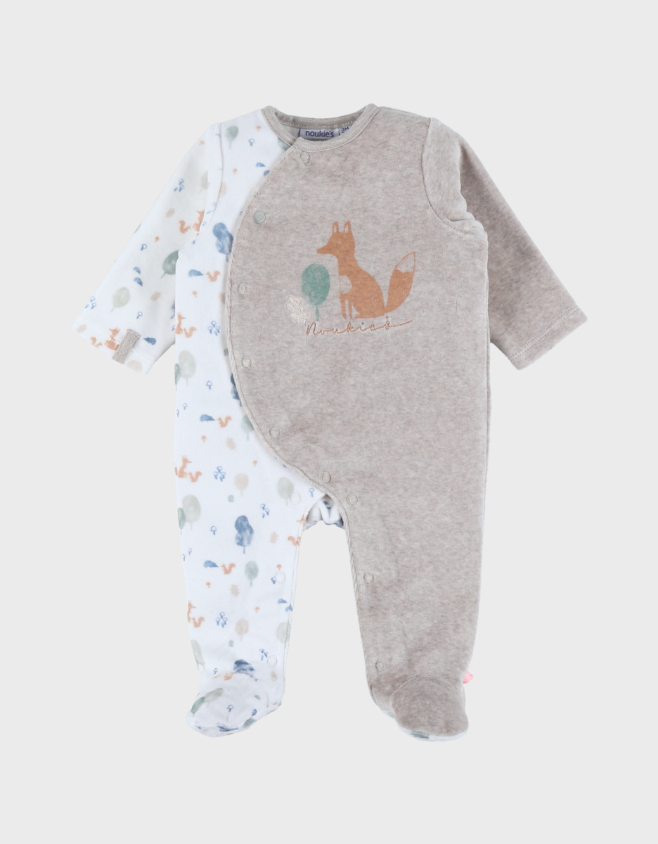 Baby pyjamas, printed velour