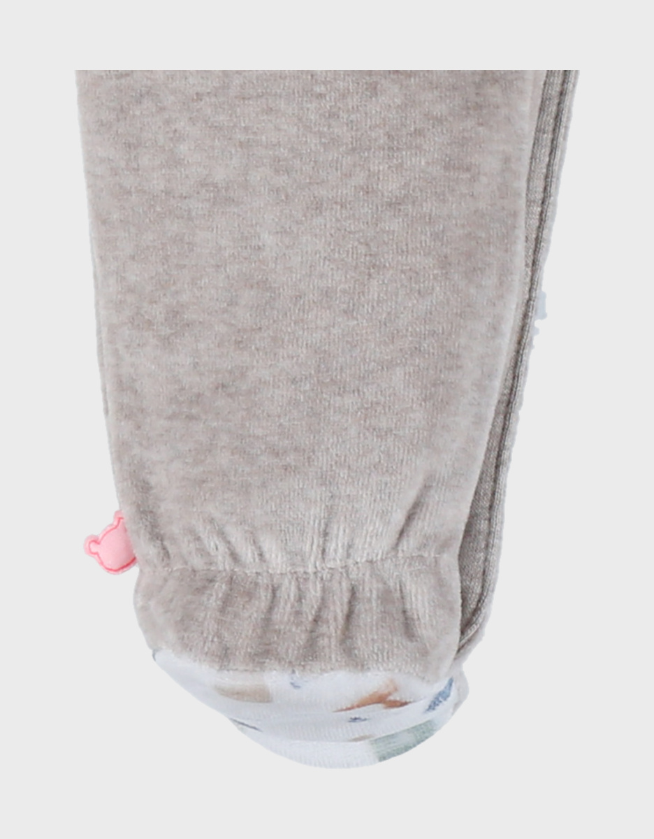 Baby pyjamas, printed velour
