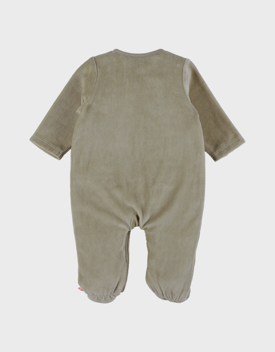 Baby pyjamas, embroidered velour