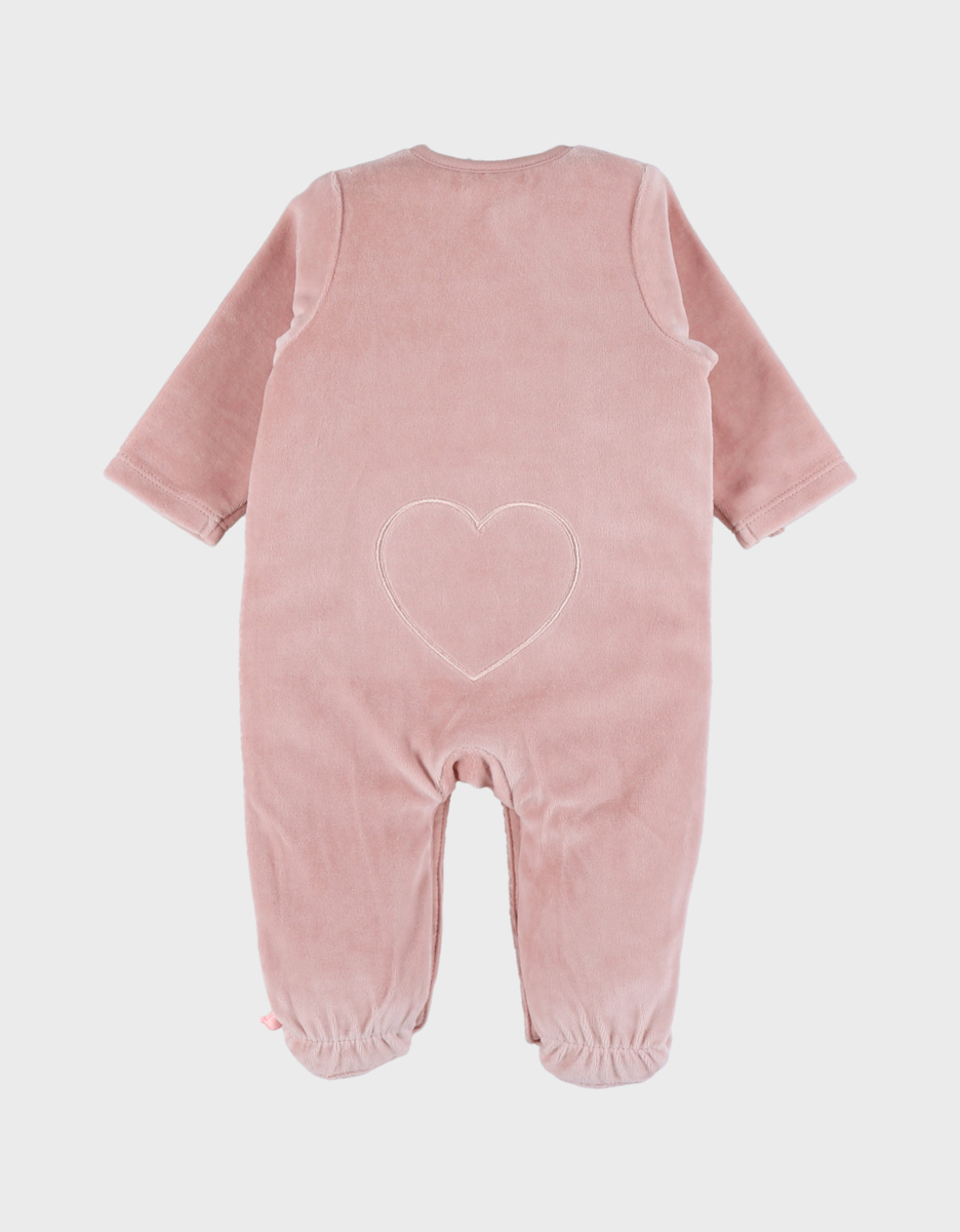 Baby pyjamas, embroidered velour