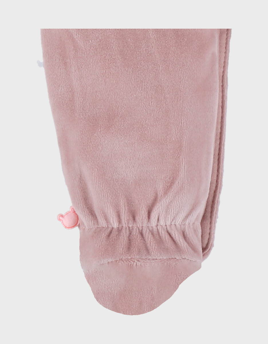 Baby pyjamas, embroidered velour