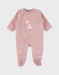 Baby pyjamas, embroidered velour
