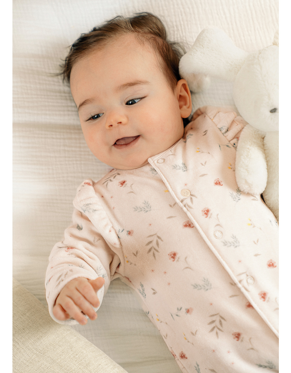 Baby pyjamas, printed velour