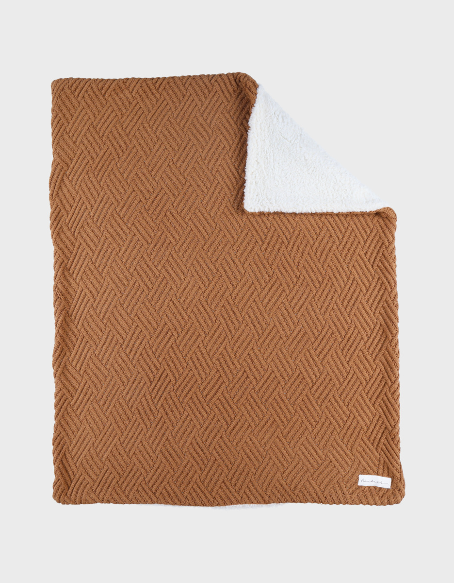 Blanket 75x100cm, Organic Cotton/Sherpa