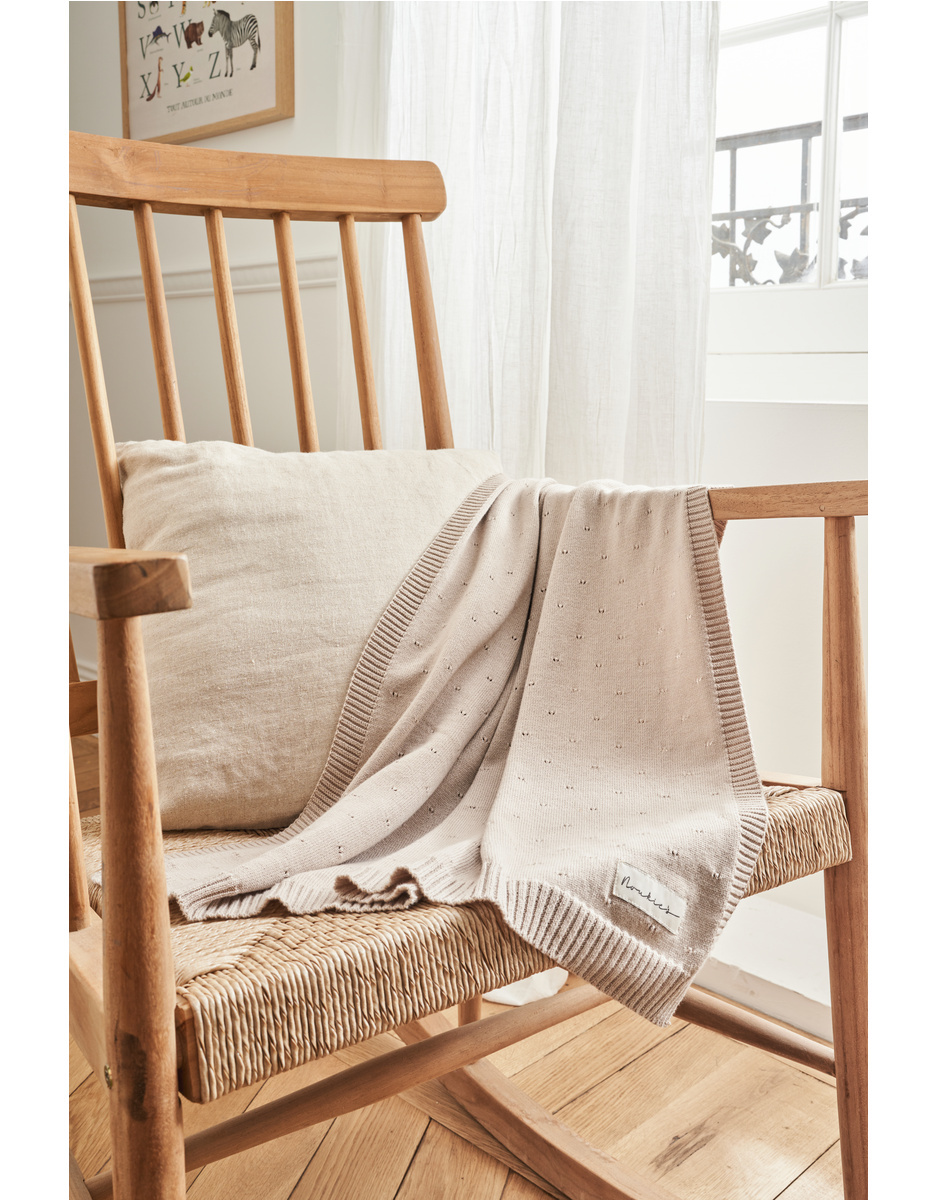 Organic knit blanket 75x100cm