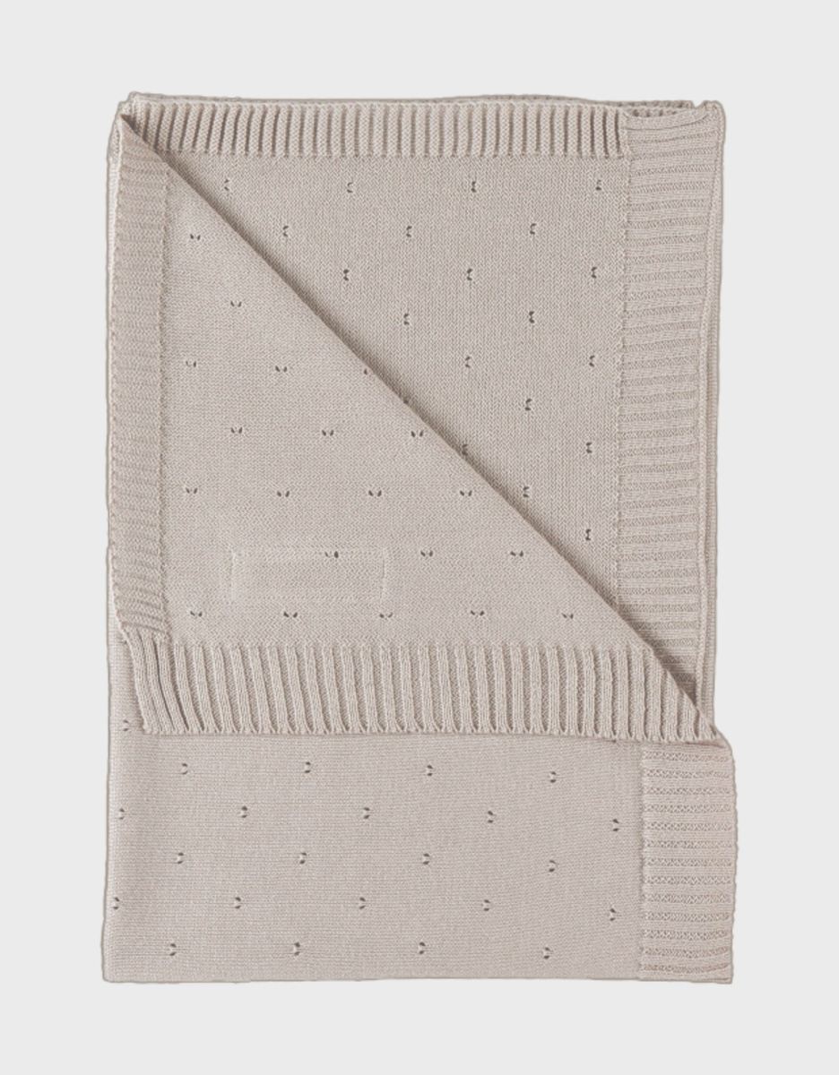 Organic knit blanket 75x100cm