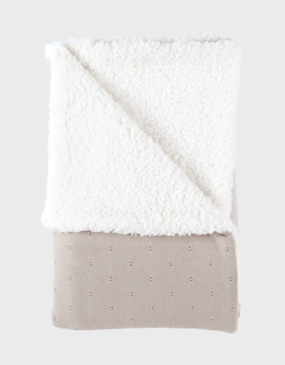 Couverture 75x100cm, Coton BIO/Sherpa