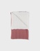 Couverture 75x100 cm en tricot bio et sherpa rouge