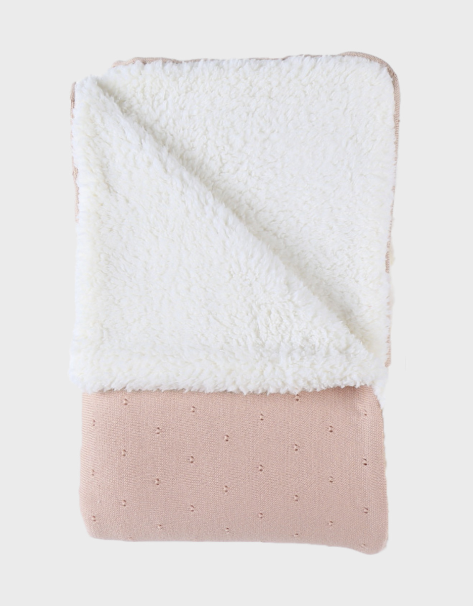 Couverture 75x100cm, Coton BIO/Sherpa