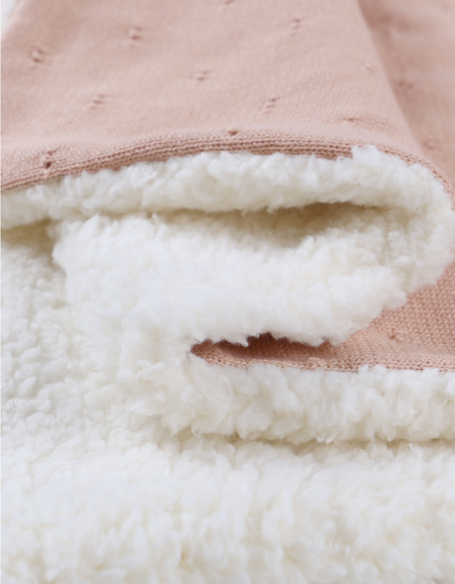 Couverture 75x100cm, Coton BIO/Sherpa