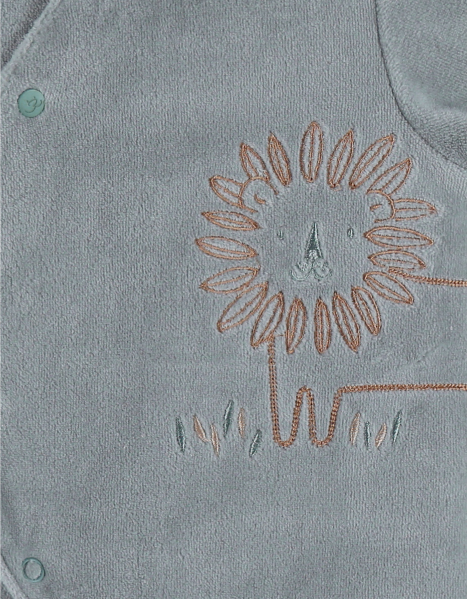 Pyjama bébé, velours brodé