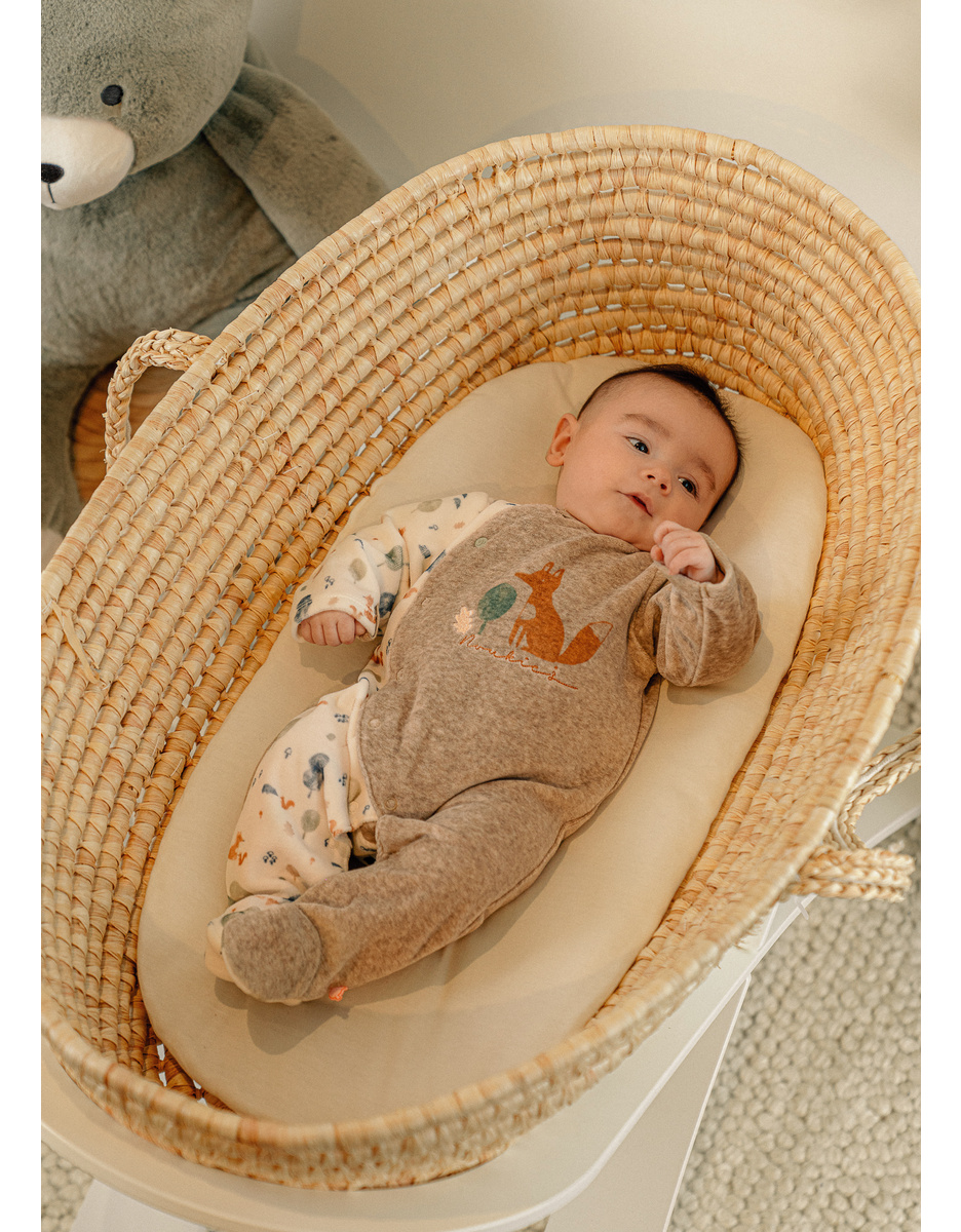 Pyjama bébé, velours imprimé