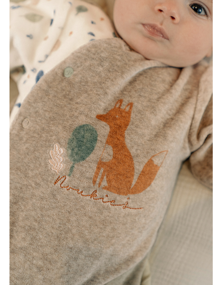 Pyjama bébé, velours imprimé