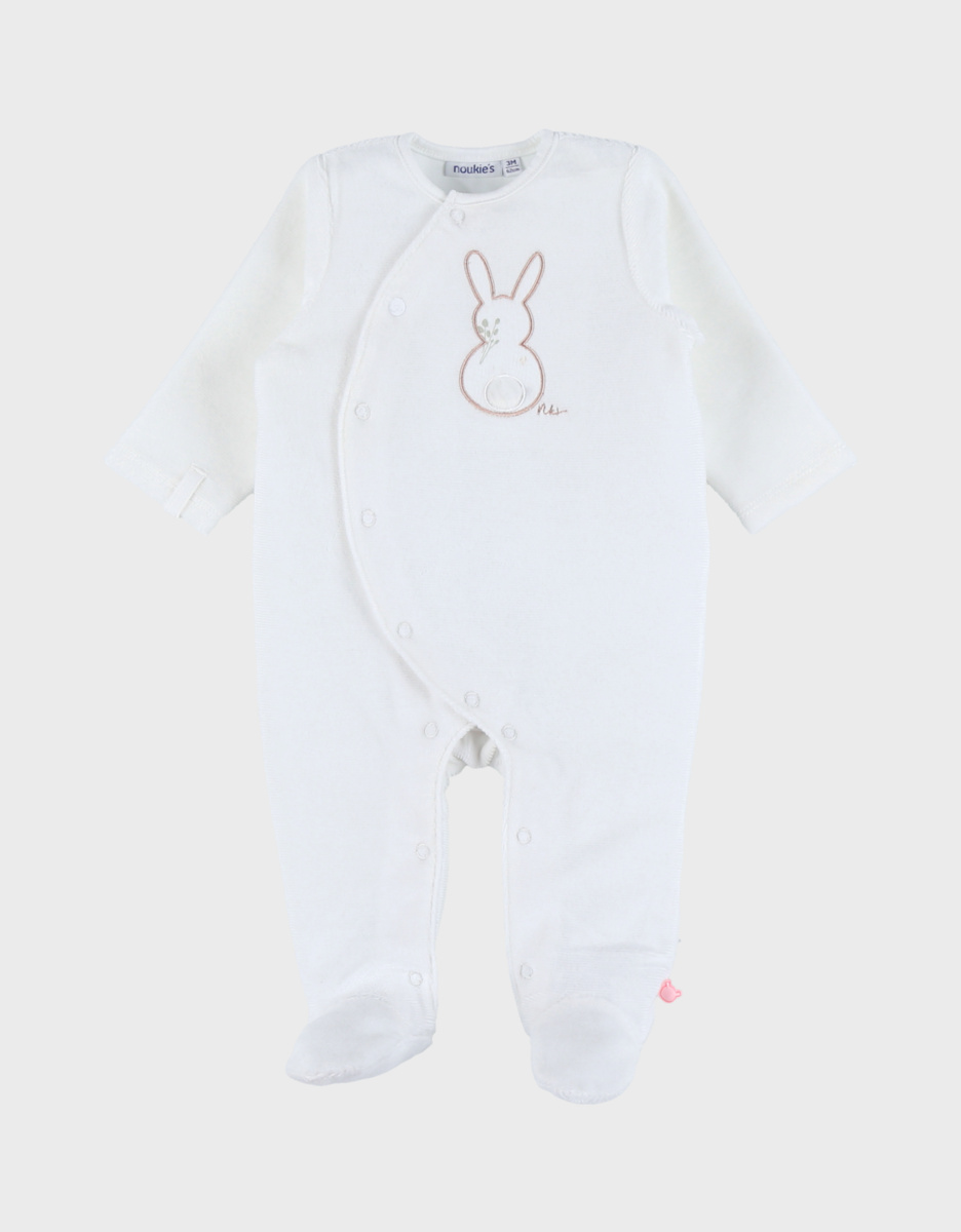 Pyjama bébé, velours brodé