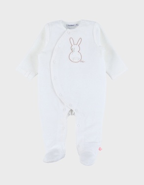 Pyjama bébé, velours brodé