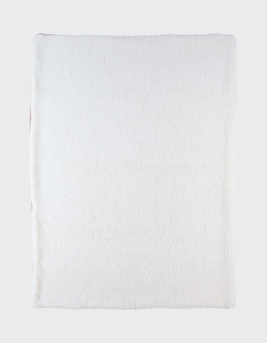 Deken 75x100cm, Biologisch Katoen/Sherpa