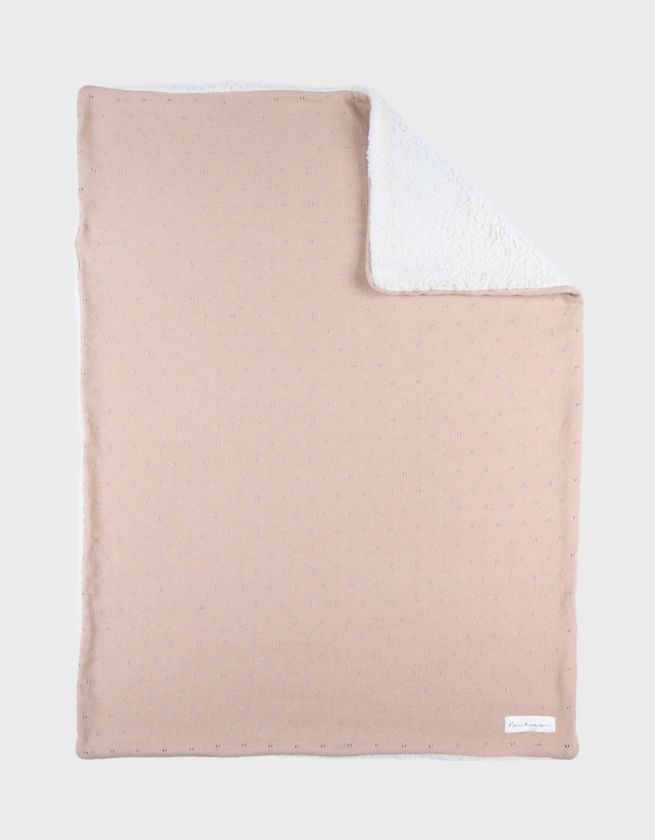 Blanket 75x100cm, Organic Cotton/Sherpa