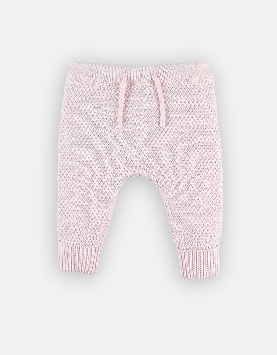 Knitted trousers, light pink