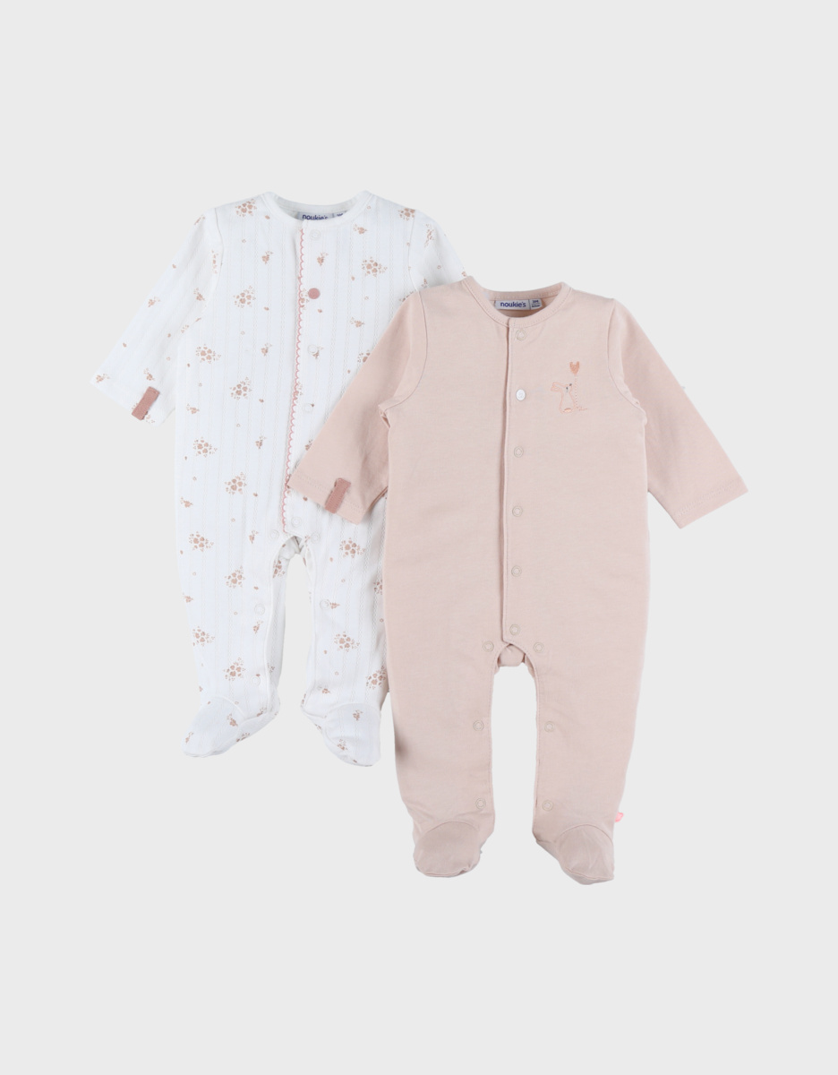 Lot de 2 pyjamas bébé, coton
