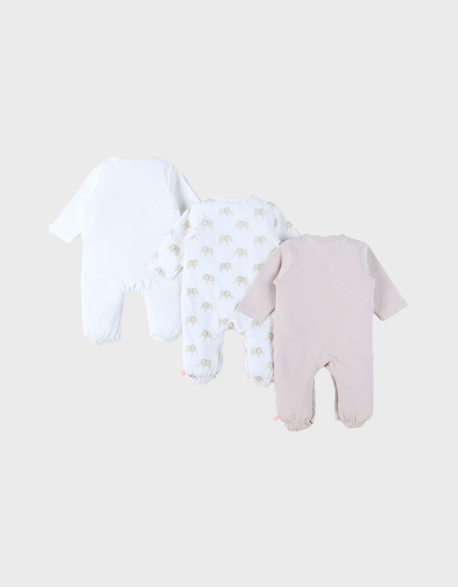 Lot de 3 pyjamas bébé, jersey