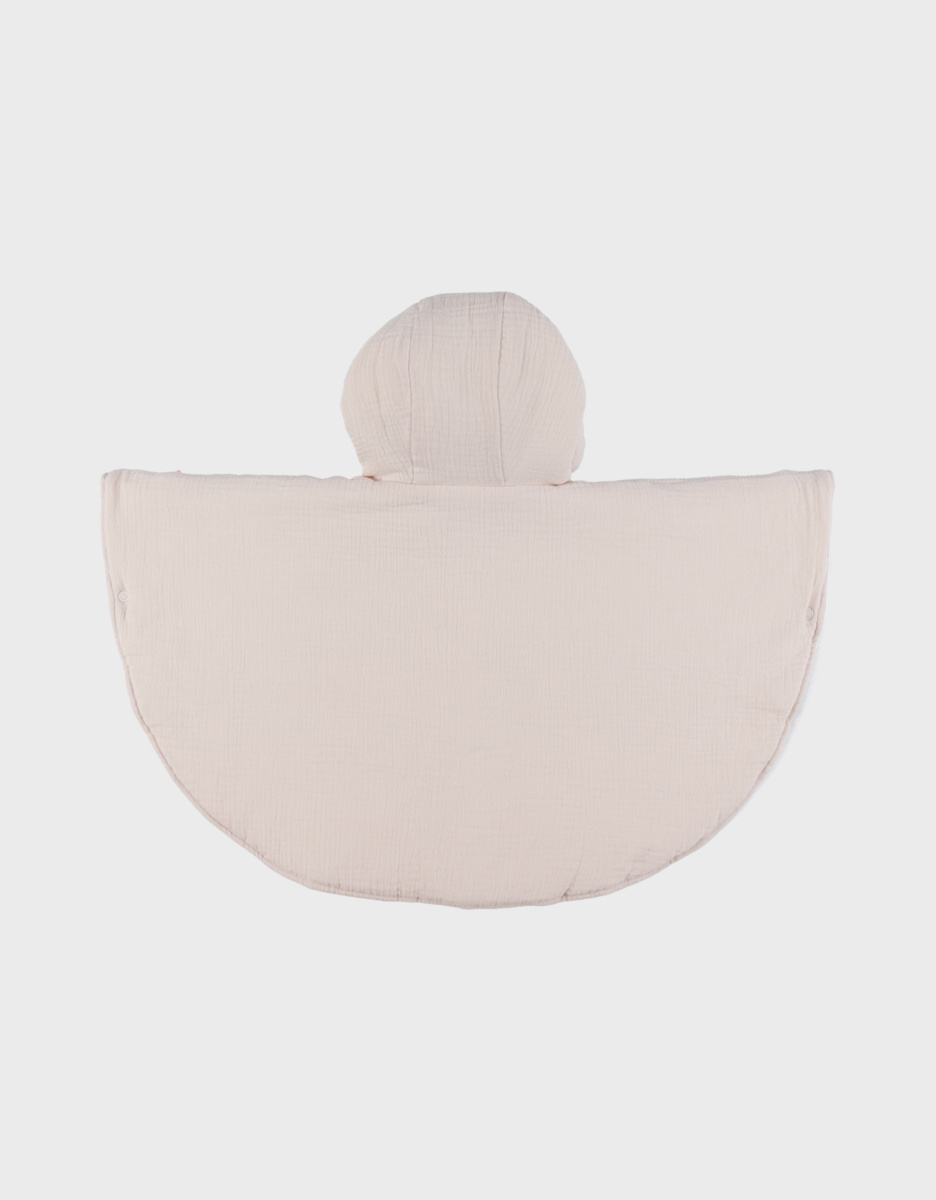 Poncho bébé, mousseline de coton bio