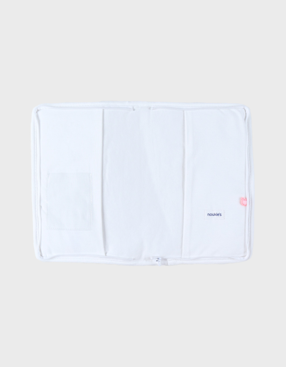 Protège carnet de santé, mousseline blanche