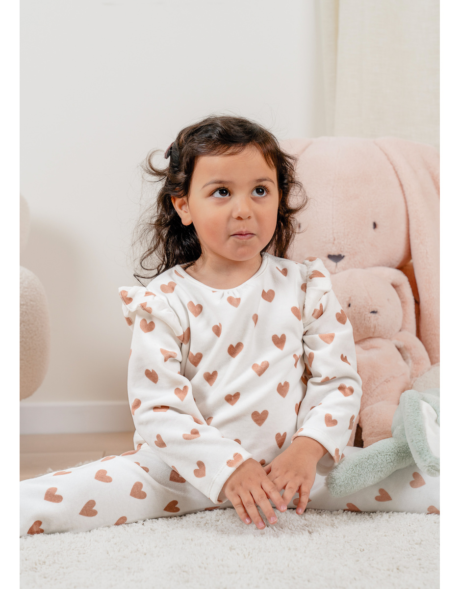 Baby pyjama, bedrukt velours