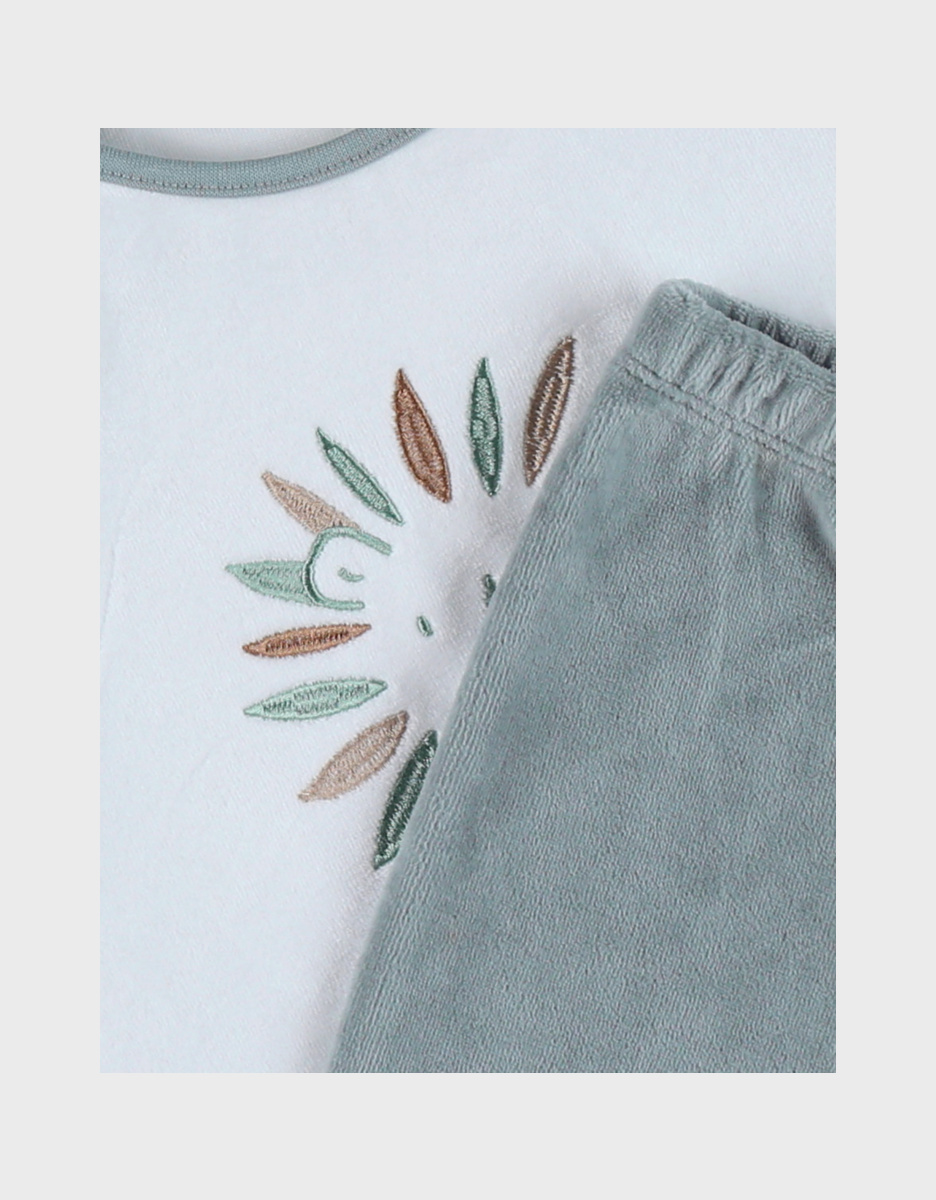 Pyjama bébé, velours imprimé