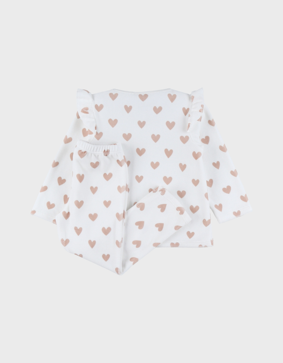 Pyjama bébé, velours imprimé