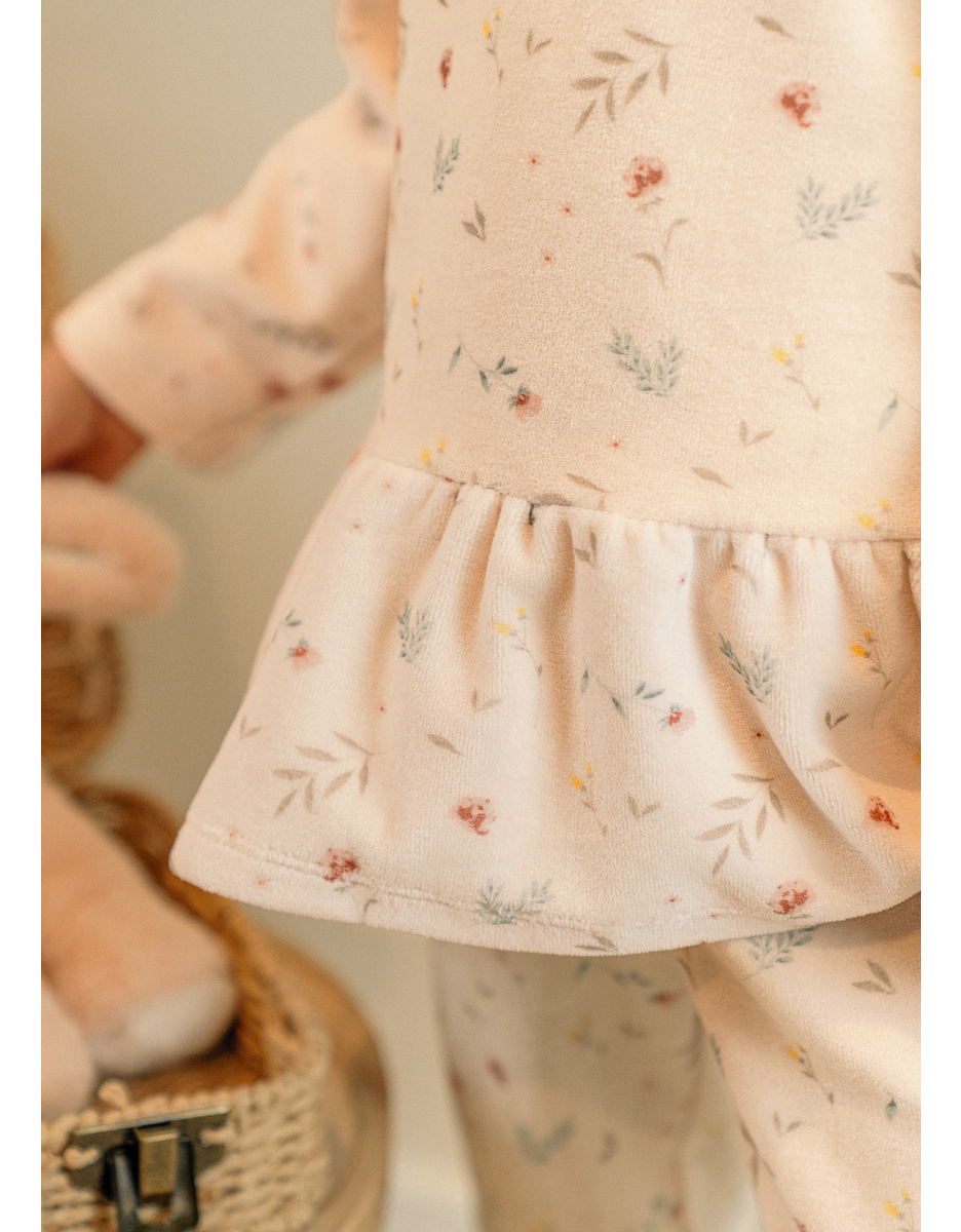 Pyjama bébé, velours imprimé