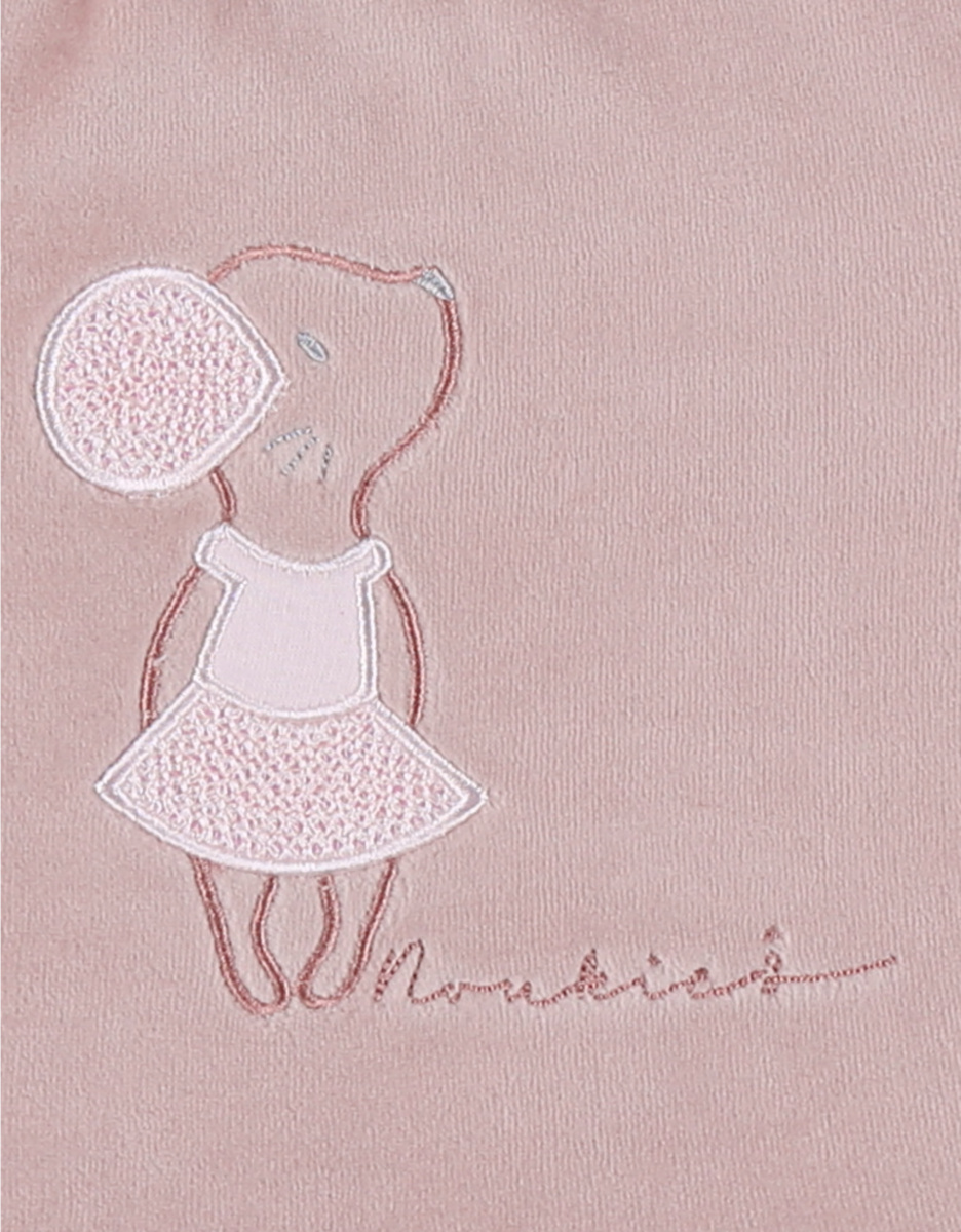 Baby pyjama, geborduurd velours