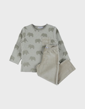 Baby pyjama, jacquard katoen